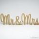Unpainted Mr & Mrs Wedding sign. Custom wooden wedding table decor signs.