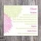 DIY Wedding Details Card Template Editable Text Word File Download Printable Details Card Green Pink Details Card Floral Enclosure Cards