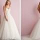 Taffeta and Tulle Strapless Wedding Dress with Cascade Skirt