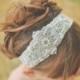 Lace and Rhinestone Headband, Bling Headband, Rhinestone Headband, Flower Girl Headband, Fancy Headband, Bridal headband, Pearl headband