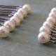 12 Ivory 8mm Swarovski Crystal Pearl Hair Pins