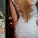 H1669 sexy sheer open back lace mermaid wedding dress 2016