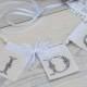 I DO Lace Banner Photo Prop Wedding  with pearls and burlap