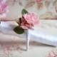 Blush Pink Rose Silk Boutonniere - Wedding Boutonniere