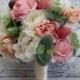 Peony Bouquet - Peony Ranunculus Rose Garden Wedding Bouquet