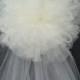 Tulle Half Pom Wedding Pew Bow, White Ivory, Church Aisle Chair, Party, New Mom Bridal Baby Shower, Quinceanera Centerpiece