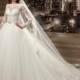 New Arrivals Wedding Dresses 2016 Europe Illusion Sheer Lace A-Line Puffy Tulle Skirt Full Sleeves Bridal Gowns Ball Vestido De Noiva Online with $124.44/Piece on Hjklp88's Store 