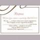 DIY Wedding RSVP Template Editable Text Word File Download Printable RSVP Cards Brown Rsvp Card Template Pink Rsvp Card