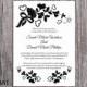 DIY Lace Wedding Invitation Template Editable Word File Download Printable Rustic Wedding Invitation Vintage Floral Black & White Invitation