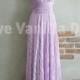 Bridesmaid Dress Infinity Dress Lilac Lace Floor Length Maxi Wrap Convertible Dress Wedding Dress
