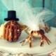 Hermit crab wedding cake topper-crab wedding cake topper-wedding cake topper-Beach wedding-destination wedding-Crabs