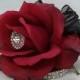 Ready to Ship Corsage-Wedding Corsage-Red Corsage-Prom Corsage-Wrist Corsage-Rhinestone corsage