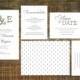 Monogram Wedding Invitation Suite (Set of 25) 