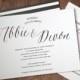Classic Black And White Wedding Invitation Suite (Set of 25) 