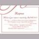 DIY Wedding RSVP Template Editable Text Word File Download Printable RSVP Cards Red Rsvp Card Template Wine Rsvp Card
