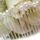 Bridal Hair Comb, Choice of Colors, Wedding Hair Accessories, Bridesmaid Hair Accessories, Pearl and Crystal Hair Comb, Pearl Hair Comb