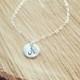 Personalized Gift - Initial Necklace - Hand Stamped Custom Initial Drop - Dainty Jewelry - Mothers necklace, Best Friends