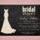 Wedding Dress Bridal Shower Invitation • Chalkboard Shower Invitation • Gown Bridal Shower Invite • Wedding Shower Invitations • Invite