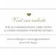 Wedding Website Cards, Simple Wedding Enclosure Cards in White with Gold Heart, Wedding Hashtag Cards or Gift Registry Cards - Style PIL-035