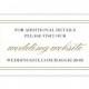 Wedding Website Cards, White with Gold Border - Style PIL-044