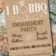 I DO BBQ Engagement Party Invitation Template - Kraft Wedding Shower Template - Rustic Wedding Invitation - Kraft Bridal Shower Download