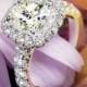 18k White Gold Ritani 1RZ2817 Halo Diamond Engagement Ring