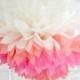 party decoration ... JUMBO pink ombre ... 1 Tissue paper pom //weddings // nursery // baby shower // birthday party // gender reveal //