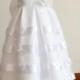 Flower Girl White Dress, Children Dresses, A Line Bow Girl Gown, Pageant Dress, Tiered Princess Dress, Skirt