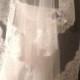 Wonderful lace wedding veil, lace veil. Ivory veil, white veil. Mantilla.