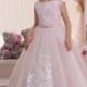 Blush Pink Lace Tulle Flower Girl Dress - Wedding party Holiday Bridesmaid Birthday Blush Pink Flower Girl Tulle Lace Dress