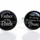 Father of the Bride Cuff Links - Thank you for Raising the Woman of my Dreams Cuff Links - Gifts for Dad - Silver Wedding Dad Cuff Links