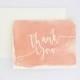 Watercolor Thank You Cards - Coral Ombre Modern Design with Unique Watercolor Pattern Wedding Card (Sarah Suite)