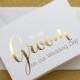 Gold Foiled Card, To My Groom Card, Silver Foiled Cards, Wedding Day Card, Wedding Day Cards (WD182-CN)
