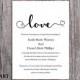 DIY Wedding Invitation Template Editable Word File Instant Download Printable Invitation Black & White Invitation Elegant Heart Invitation