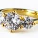 engagement ring, wedding ring, cz ring, cubic zirconia engagement ring, three stone, anniversary ring size 5 6 7 8 9 10 - MC105906G1AZ