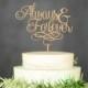 Always Forever Cake Topper Wood Rustic Cake TopperPersonalized Topper Gold cake Topper Silver Cake topper