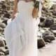 H1666 Sweetheart simple beach white column wedding dresses