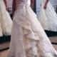 Beautiful illusion lace bateau neck a line wedding dresses