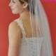FIFI -- Round Pearl & Silver Bead Elbow Veil 1 Tier 30 Inch in White, Diamond White, or Ivory Tulle, custom handmade wedding bridal veil