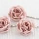 72_Blush wedding hair pin, Pink rose hair pin, Bridal flower, Wedding hair accessory, Roses hair pin, flower hair clip, Bridesmaid hair pins