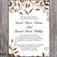DIY Wedding Invitation Template Editable Word File Instant Download Printable Leaf Invitation Rustic Gold Invitation Elegant Invitation