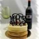 5" Beautiful Monogram Acrylic Wedding Cake Topper (Laser Cut Acrylic )Special Custom Handmade Inital Name Cake Topper