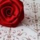 Mens Flower Lapel - Mens Rose Lapel Pin - Alternative Wedding Boutonniere Brooch- Apple Red Valentines Rose Pin - Lapel Flower Brooch