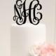Vine Monogram Wedding Cake Topper Personalized with YOUR Initials