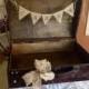 Rustic Wedding Card Box/Burlap Banner. Rustic Chic Wedding.
