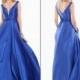 2016 A-line Evening Dresses Formal Sexy V-neck High Quality Satin Sash Sequins Crystal Beaded Prom Dresses Long Party Ball Gown Online with $99.74/Piece on Hjklp88's Store 