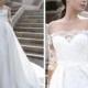 Vintage 2016 Lace Wedding Dresses Long Sleeves Satin Over Skirts 2016 Cheap Bridal Ball Gowns Sheer Crew Vestidos De Novia Online with $113.66/Piece on Hjklp88's Store 