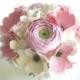 Wedding Cake Topper Dogwoods Hydrangea Carnation and Ranunculus Wedding Cake Flower centerpiece