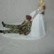Wedding Reception Ceremony Party Bow Arrow Camo Hunting  Hunter or Military Cake Topper