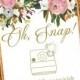 hashtag wedding printable, hashtag wedding, Large Custom Wedding Sign, Blush and Gold Wedding Decor, Oh Snap Wedding sign